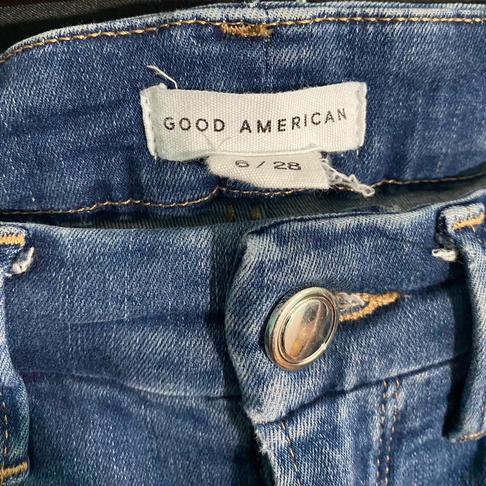 Good American blue skinny jeans sz-28 - Picture 3 of 4
